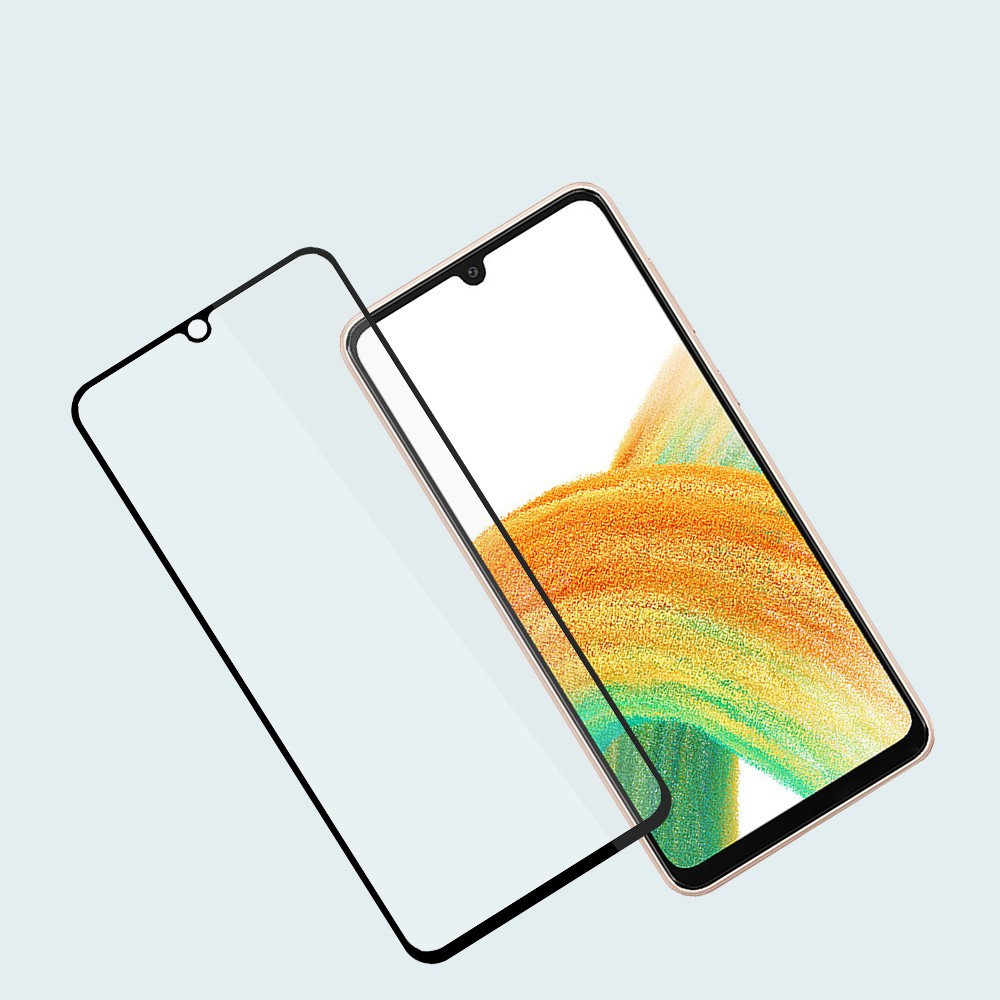 Samsung Galaxy A55 / A35 Vollbild 3D Curved Panzer Display Schutz mit Rahmen - Schwarz