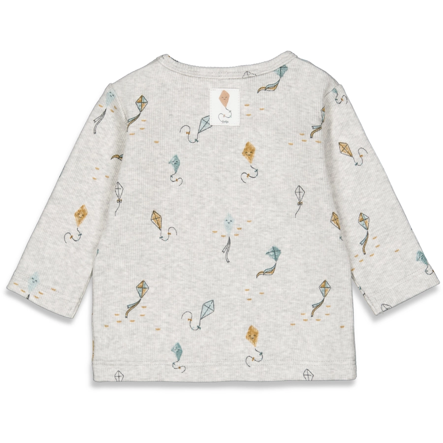 Feetje Langarmshirt Keep On Smiling Grau Melange