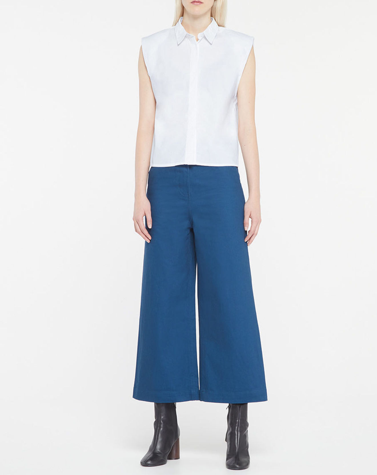 Galeries Lafayette Chemise en Popeline de Coton bio Crush SM blanche