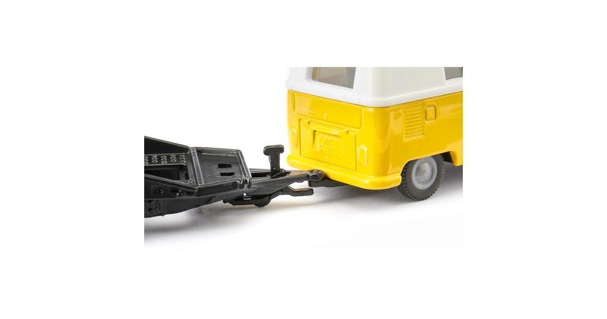 SIKUSuper - VW T1 met aanhanger en VW Kever Modelvoertuig
