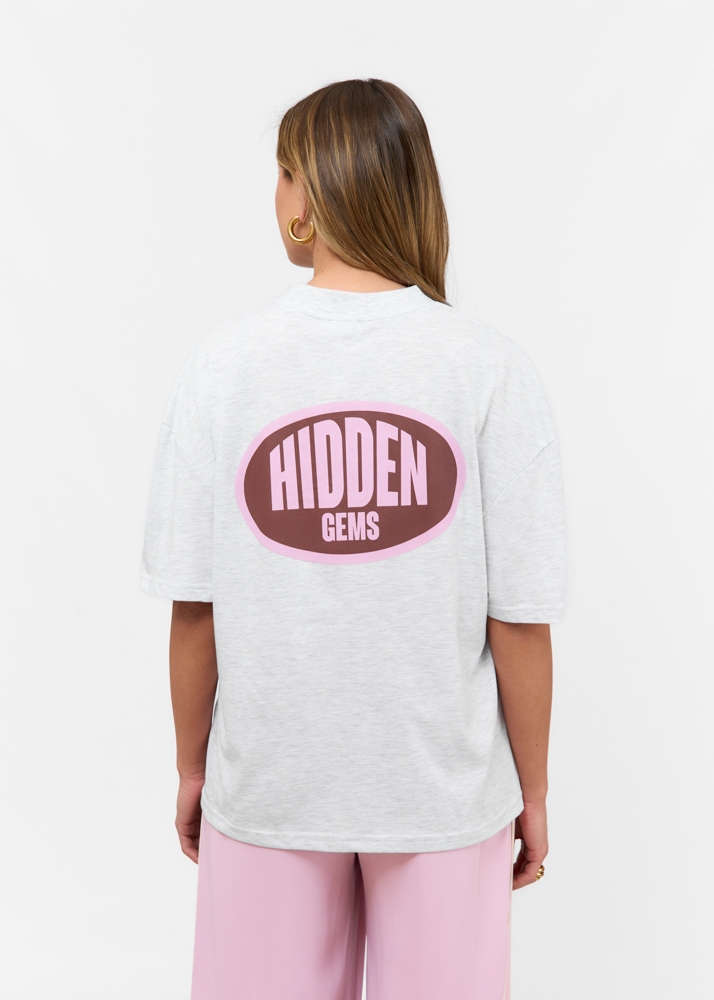 Hidden gems t-shirt lichtgrijs