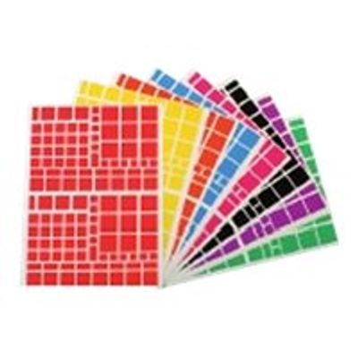 Apli - 10 feuilles gommettes carrées - coloris assortis