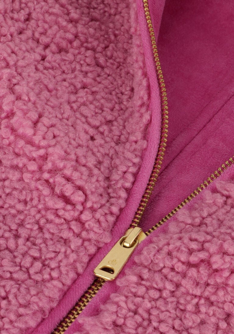 SCOTCH & SODA roze scotch & soda teddy jas longer-length bonded teddy jacket
