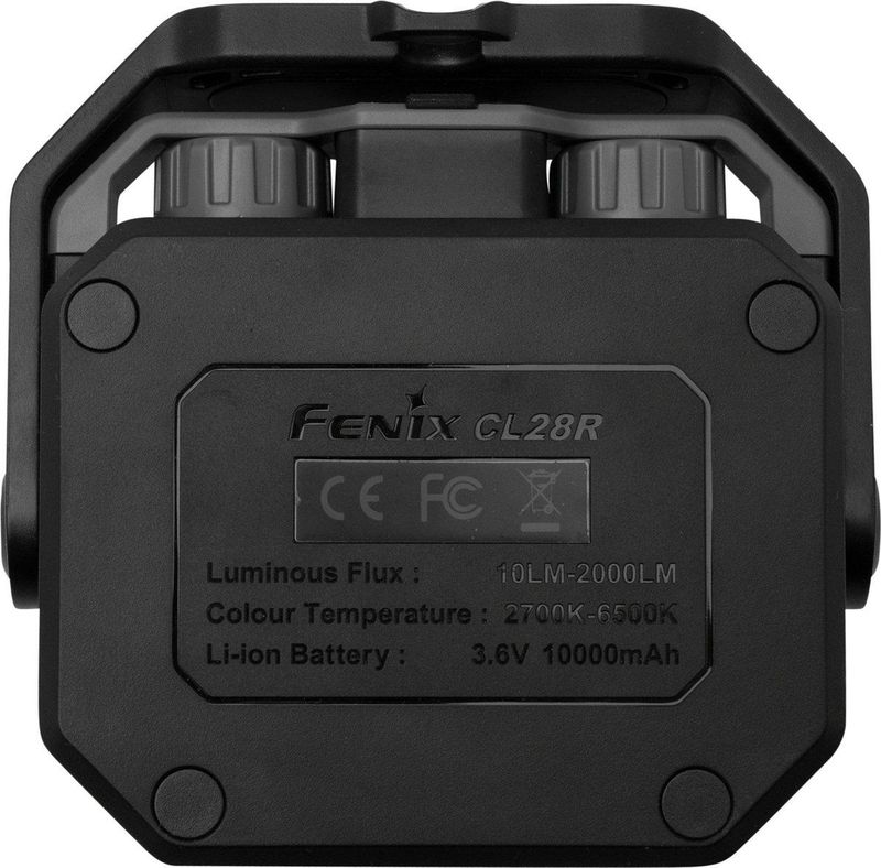 Fenix CL28R Werklamp FECL28R Oplaadbare bouwlamp, Zwart, 2000 Lumen, Kunststof, Aluminium
