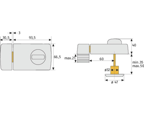 Abus 2110 S CL/DFNLI extra deurslot