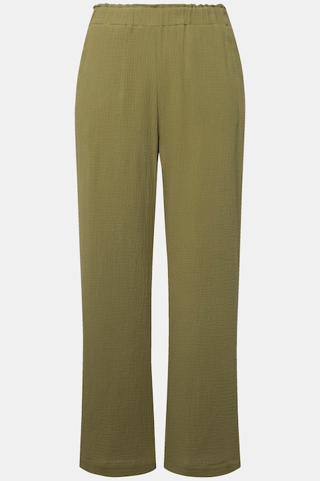 Hose, wide Legs, Musselin, Elastikbund