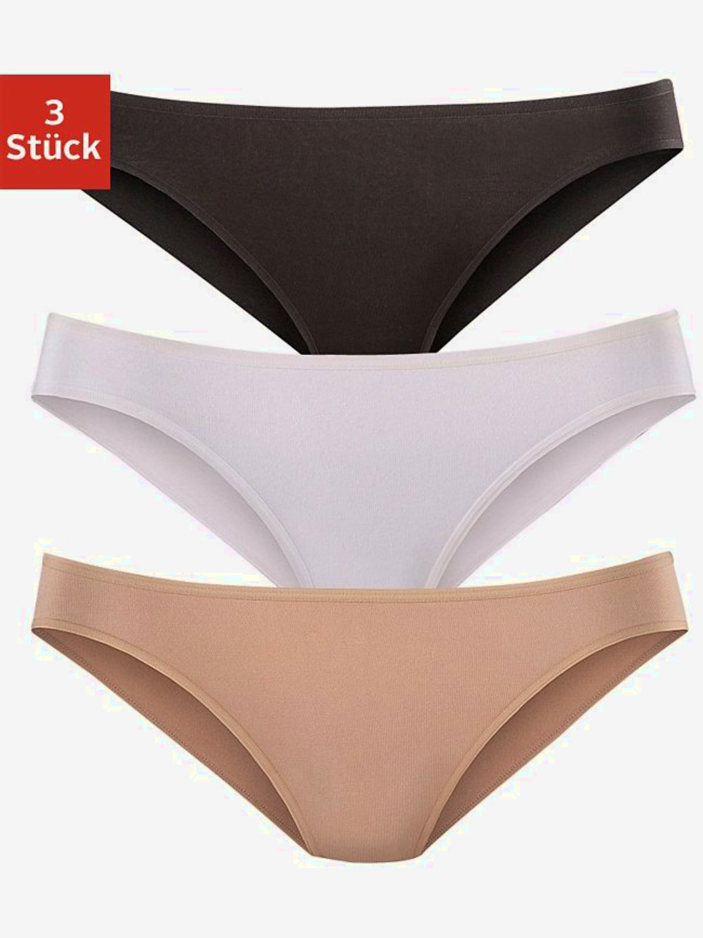 Bas de maillot de bain lot de 3 slips bikini lascana