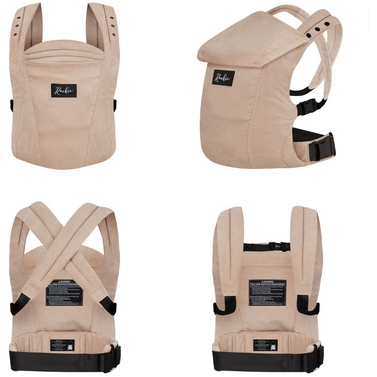 RookieRookie   Premium Elite Cord Babytrage stone