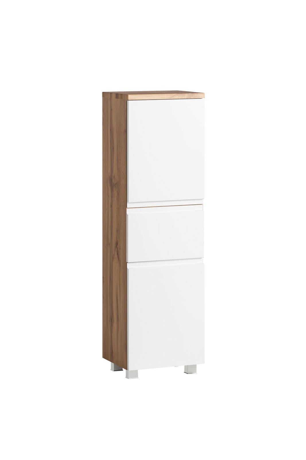 Midischrank Gent weiß/braun B/H/T 40x130x35 cm