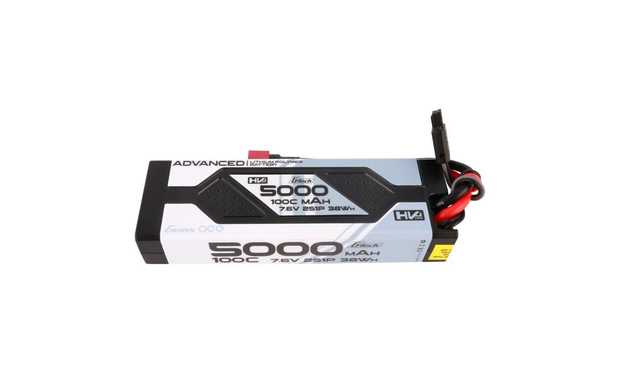 RC-Akku LiHV 5000 mAh 7.6 V 100C Advanced, G-Tech2S LiPo HV Akku mit Deans Stecker