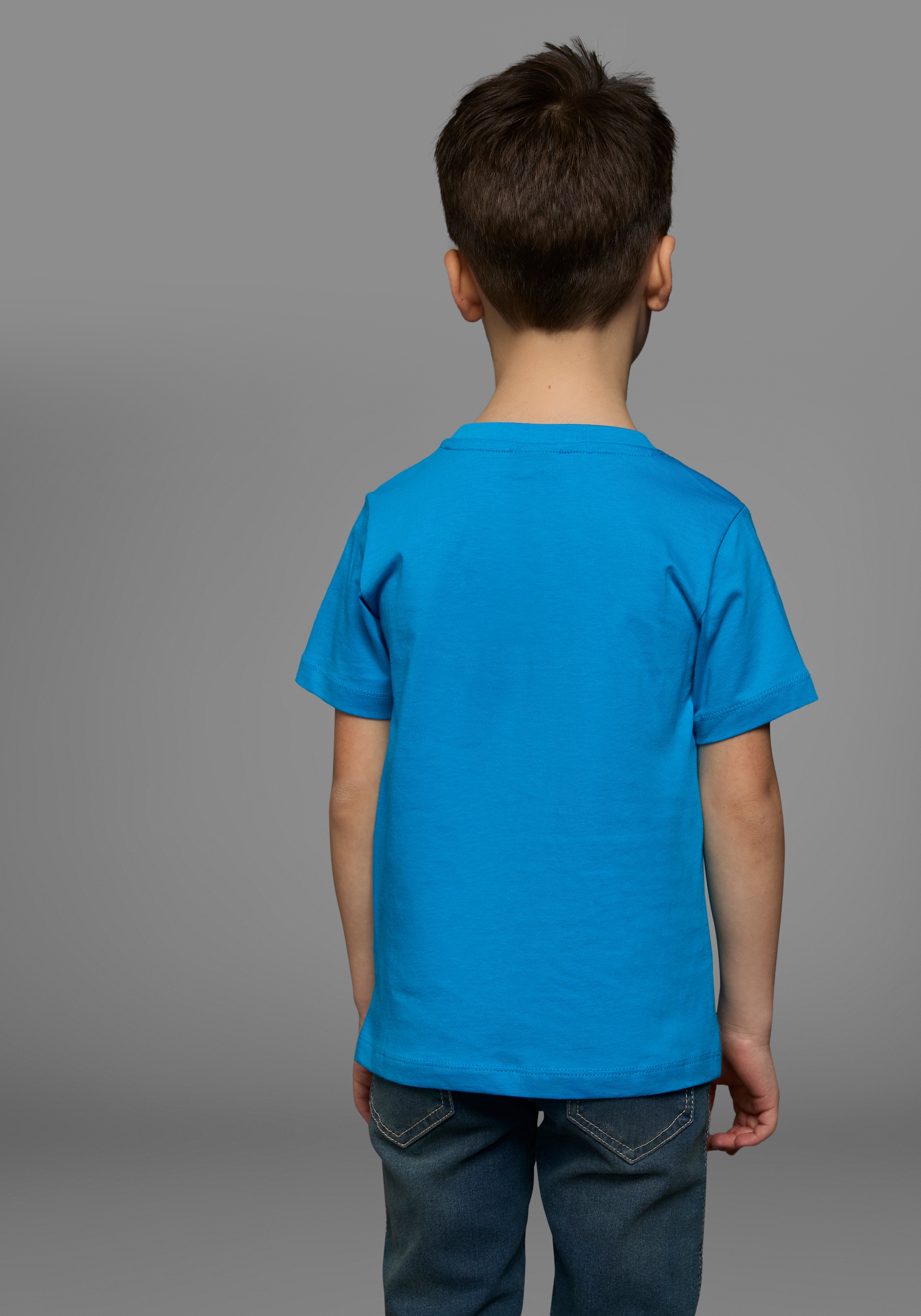 KIDSWORLD T-Shirt »Mit coolem FEUERWEHR Druck« Kurzarm,  Basic-Passform,  mit stylischem Druck,  Rundhalsausschnitt