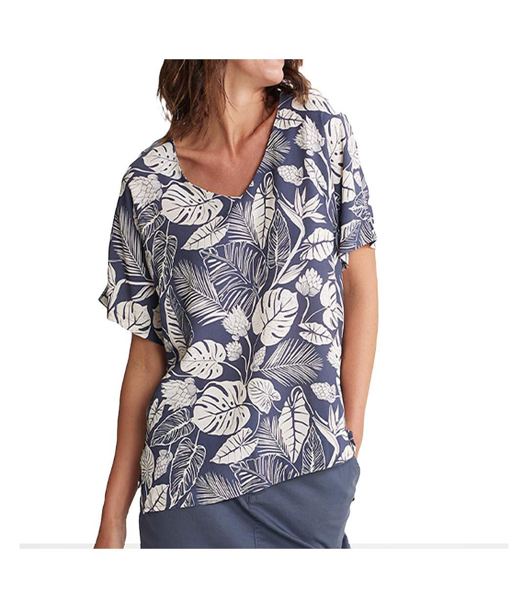 Blouse Gris/Écru Femme TBS Zelie