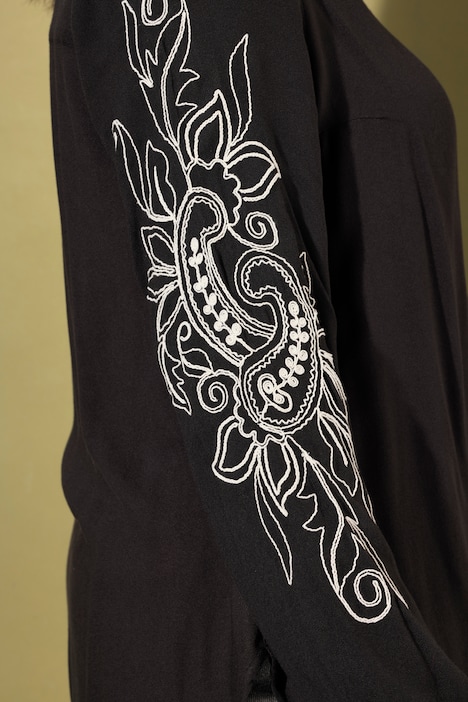 Bluse, Loose Shape, Stickereien,