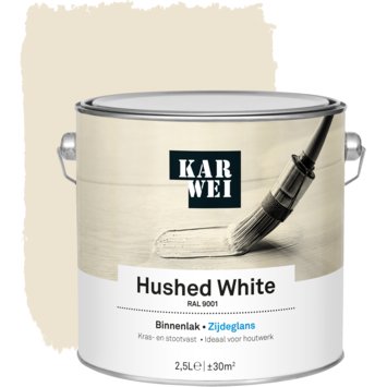 KARWEI binnenlak zijdeglans RAL 9001 hushed white 2,5 liter