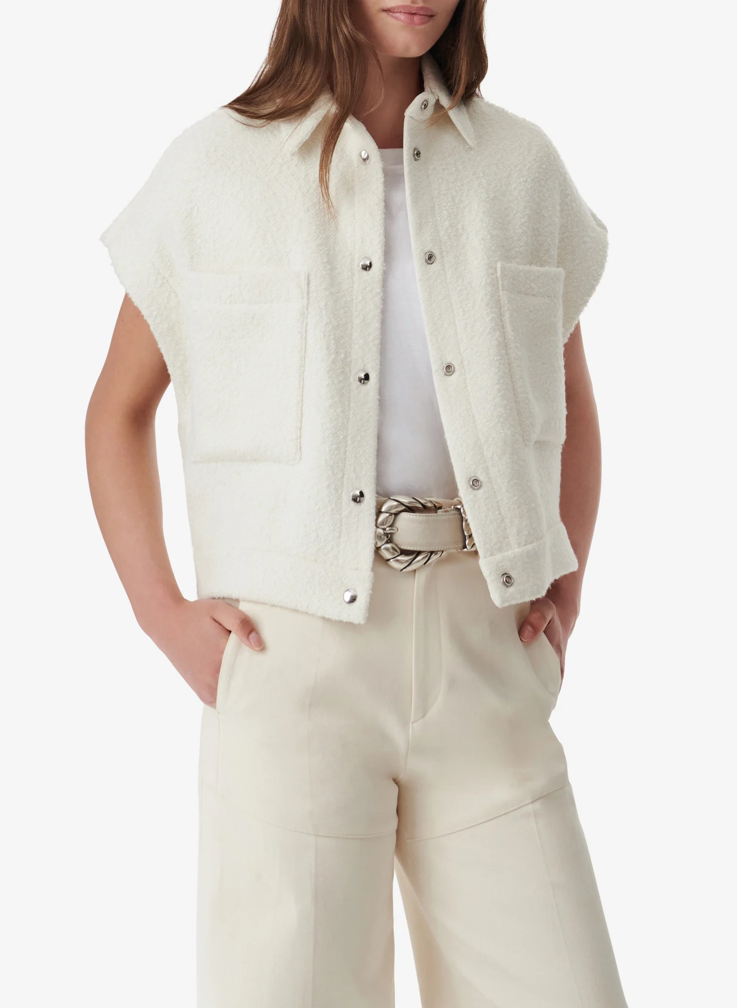 JAINE - Veste ample col classique | Beige