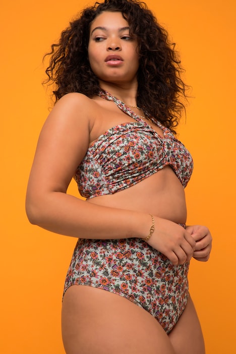Bikini-Top, Softcups, Flower Print, Neckholder
