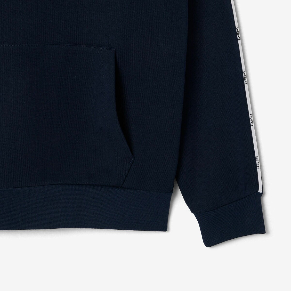 LACOSTE<br>Moletom com capuz e detalhes em viés Lacoste