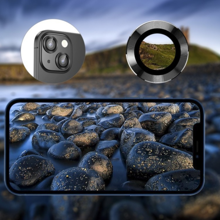 iPhone 14 / iPhone 14 Plus Kameraschutz Objektiv Ring Protector Abdeckung - Lila