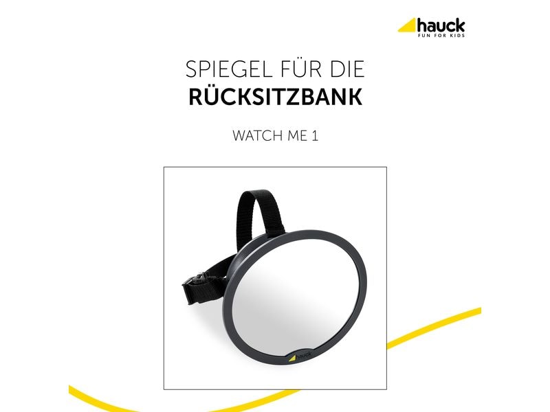 Hauck Sicherheitsspiegel Watch Me 1 Schwarz Spiegel für die Rücksitzbank