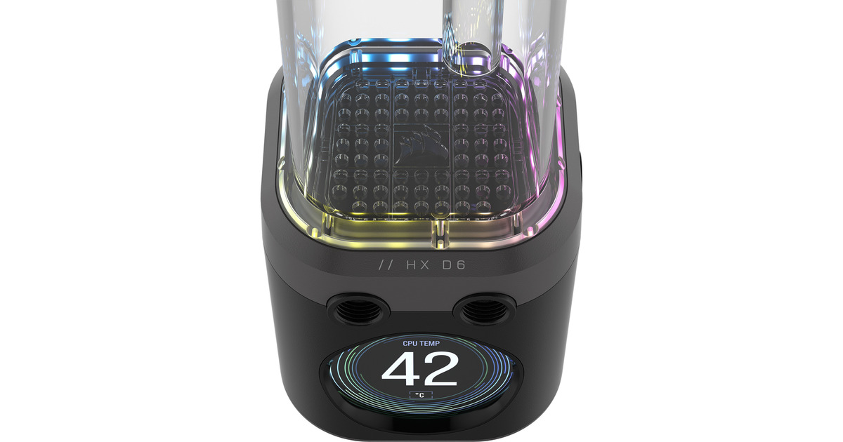 CorsairiCUE LINK XD6 RGB ELITE LCD Pump/Reservoir Combo  (Zwart)