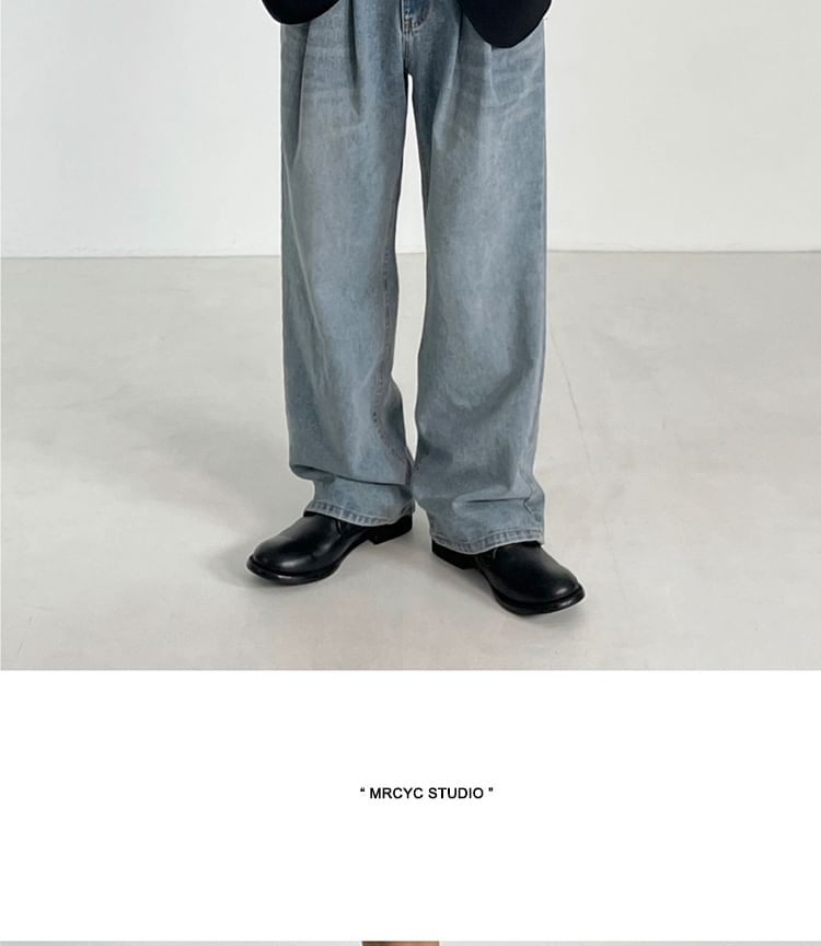 MRCYC - Mid Rise Washed Wide Leg Jeans