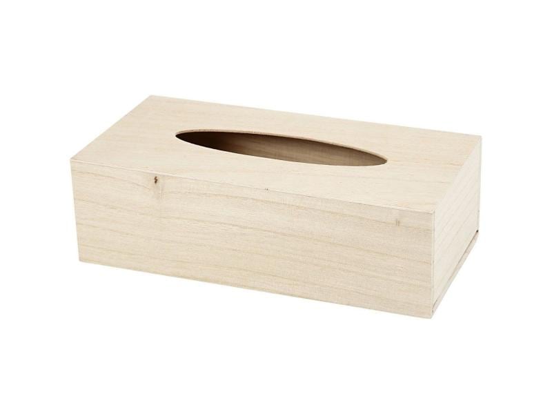 Creativ Company Holzartikel 27 x 14 x 8 cm Kosmetiktuchbox Kosmetiktücher-Box zum selber Bemalen