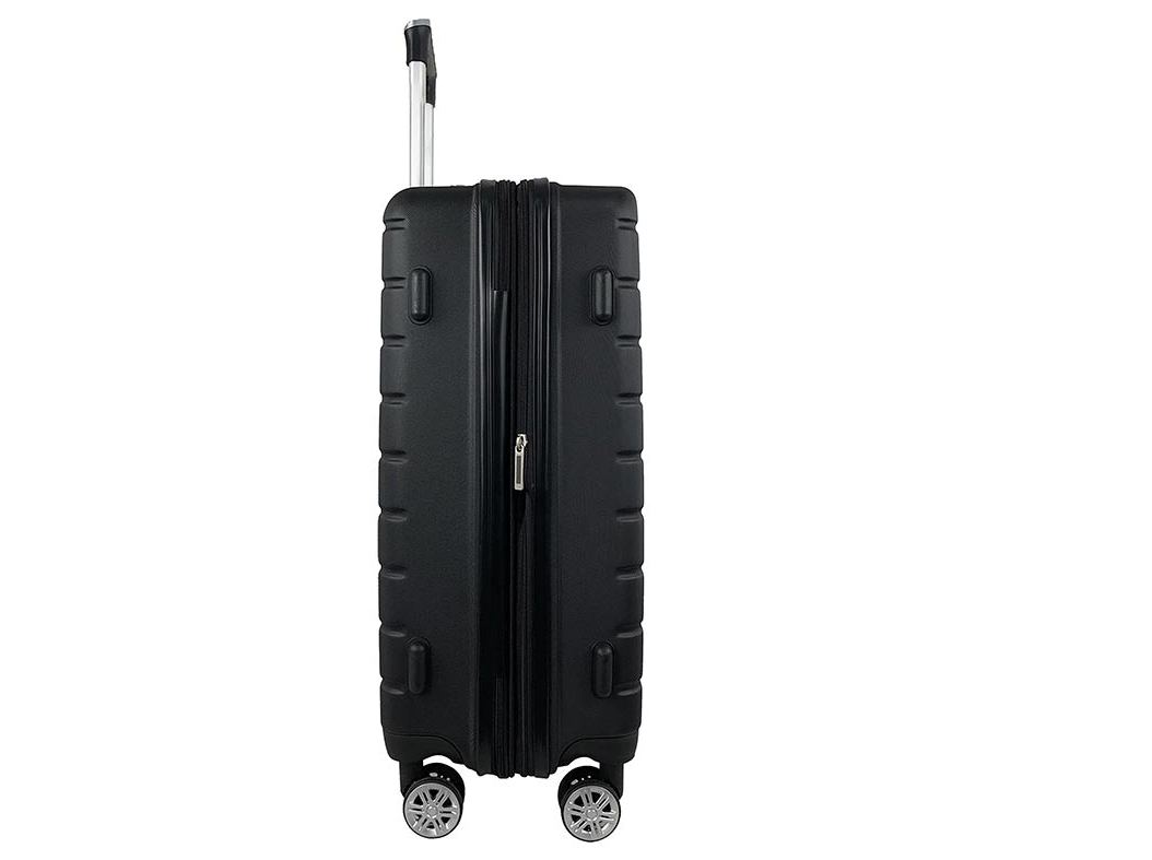 MALA DE VIAGEM MÉDIA RÍGIDA AIRPORT PRETO 8 RODAS 65 CM