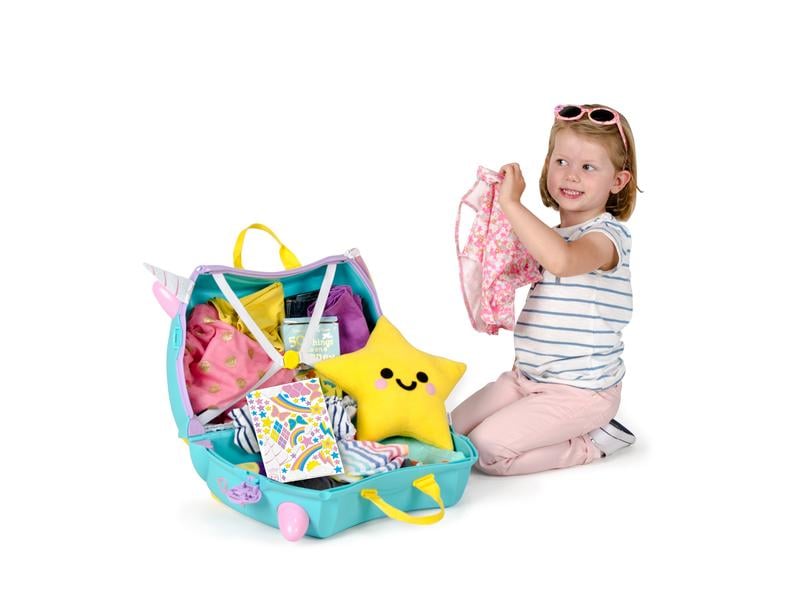 Trunki Reisetrolley Einhorn Una Türkis Reisekoffer für Kinder
