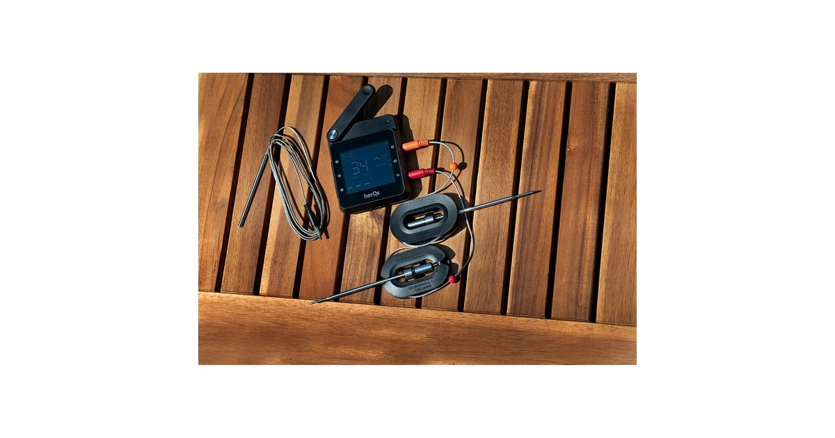 HerQsProfessional BBQ Thermometer  (Zwart, herQs004 | temperatuurbereik tot 300 °C)