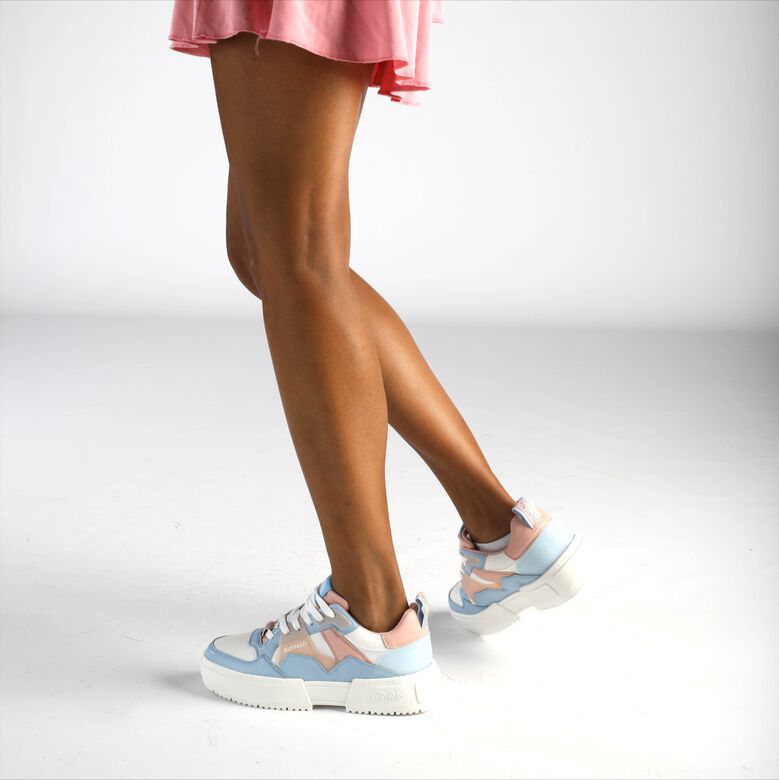 RSE V2 Baskets basses véganes, bleu cielrose clair
