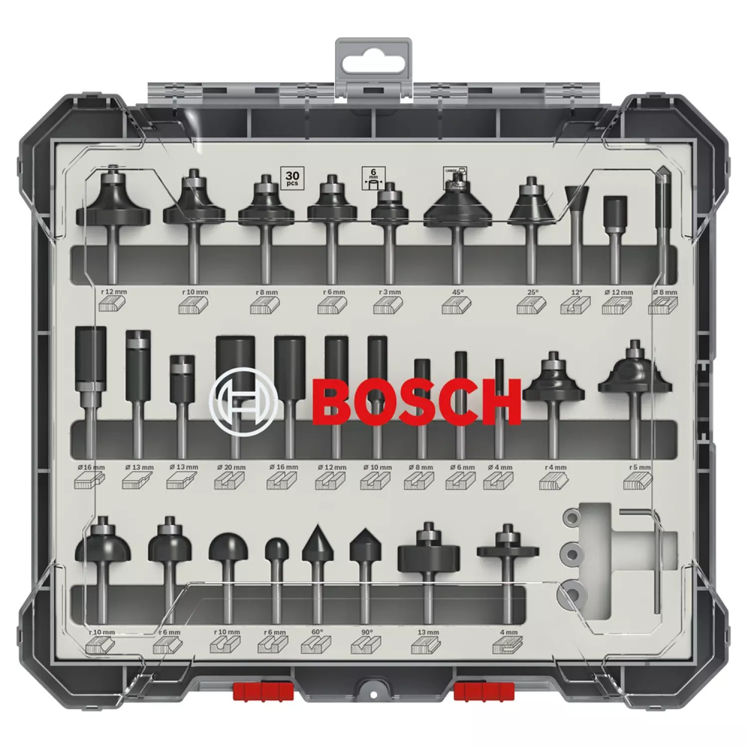 Bosch 2607017474 30-delige Frezenset in cassette - 6mm