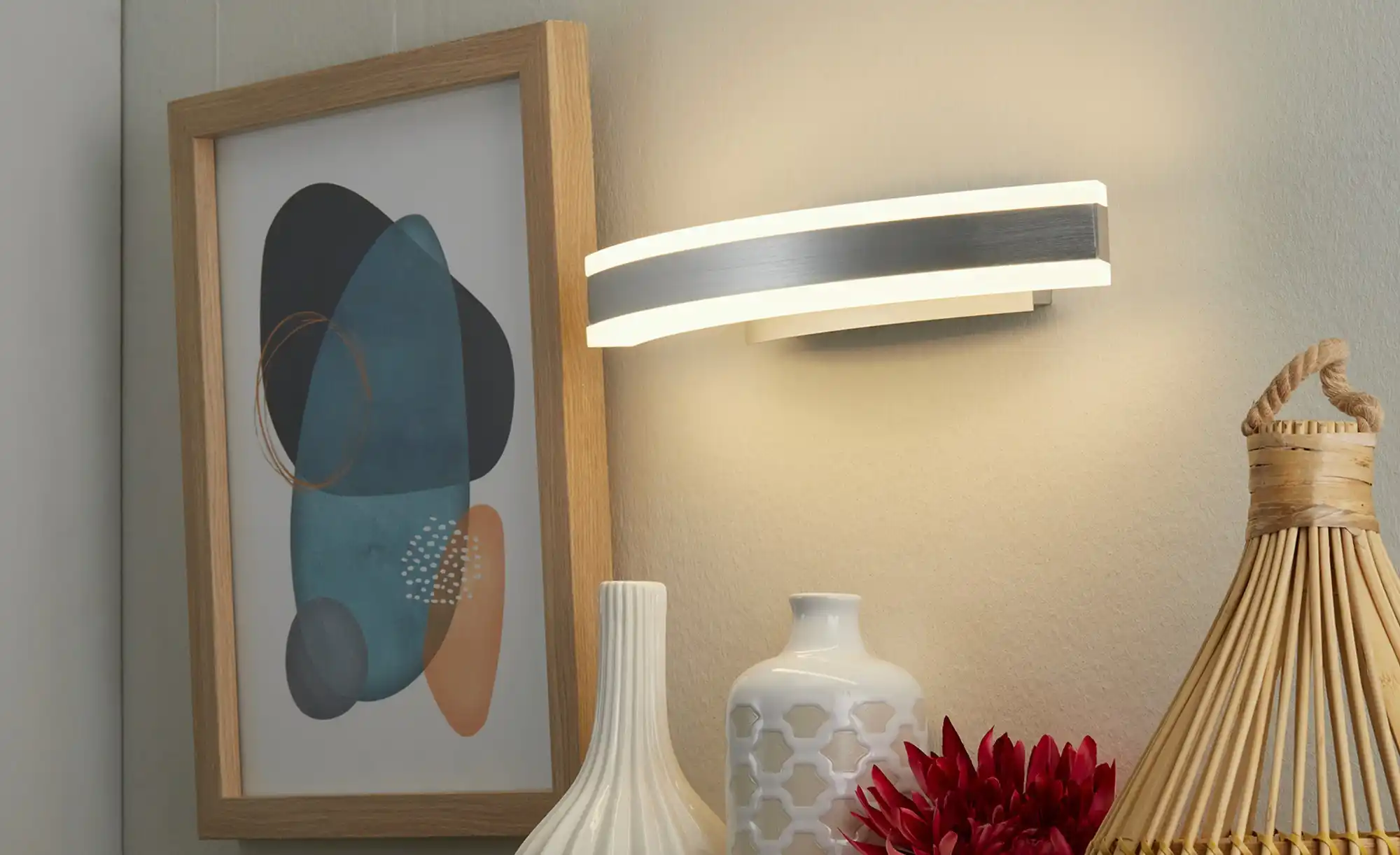 Fischer-Honsel LED-Wandleuchte, 1-flammig, Alu-matt