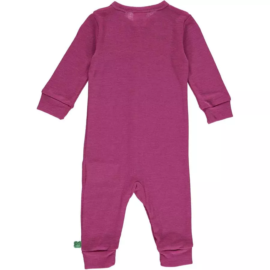 Fred's World Strampler aus Merinowolle Plum
