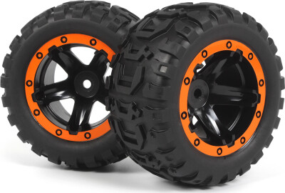 Slyder Mt Wheels/Tires Assembled - Black/Orange - 540195
