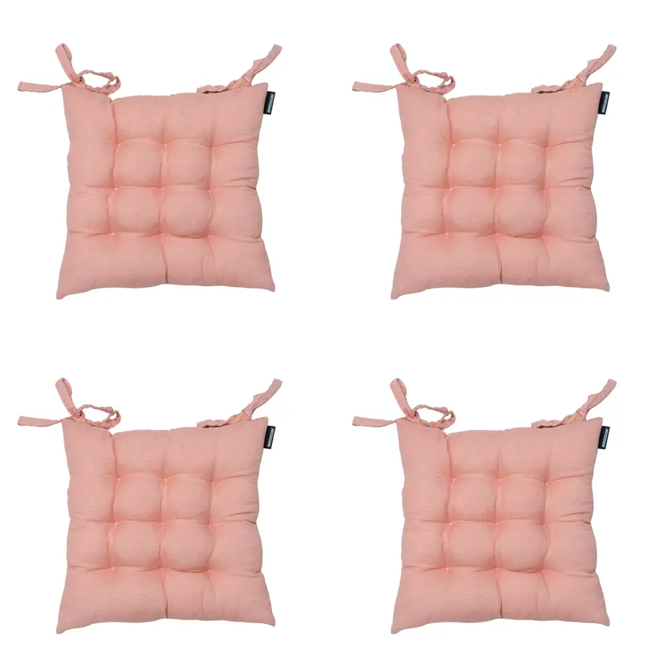 Madison - Zitkussen Toscane Napels salmone - Ca. 46x46 cm - Set van 4