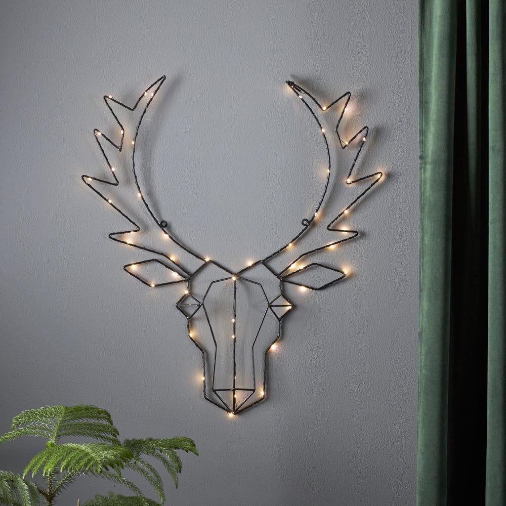 LED Silhouette Cupido Rendierkop in Zwart 3W