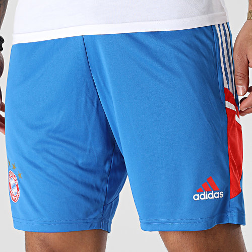 Short Jogging A Bandes FC Bayern Munich HU1264 Bleu Clair