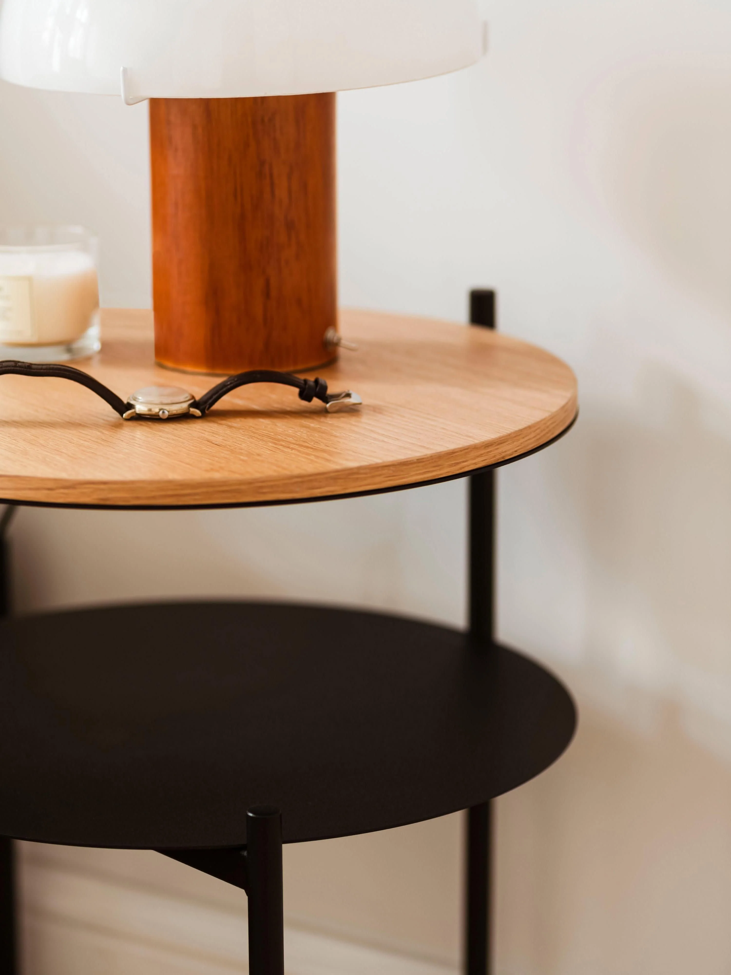 Ronde houten bijzettafel Tu