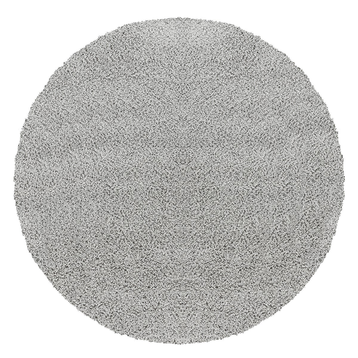 Modern hoogpolig rond shaggy vloerkleed, grijs, Ø 200 cm, LILLY