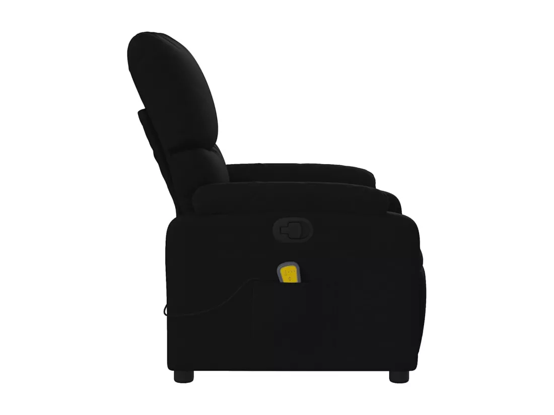 Fauteuil de massage inclinable Noir Tissu