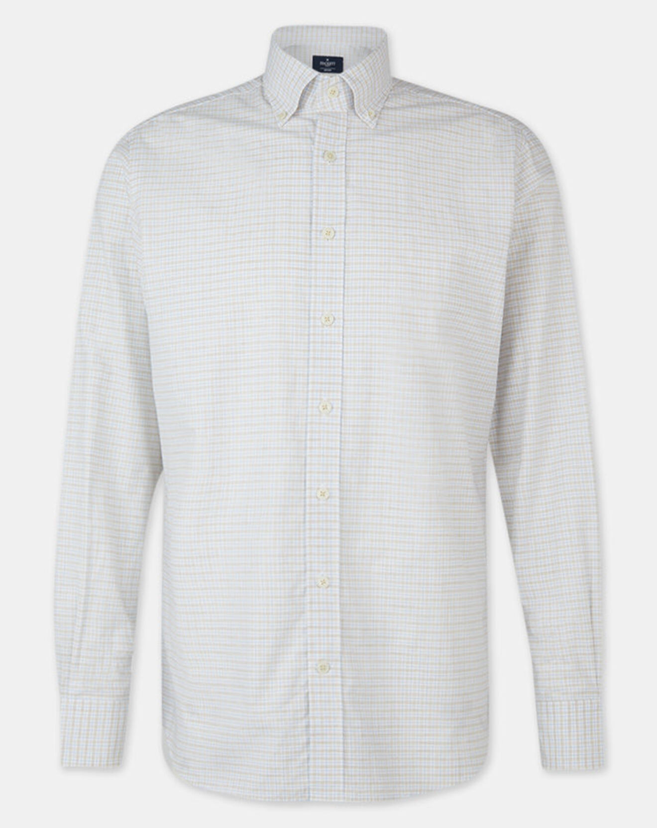 Hackett London Chemise Regular Fit à carreaux beige/blanc