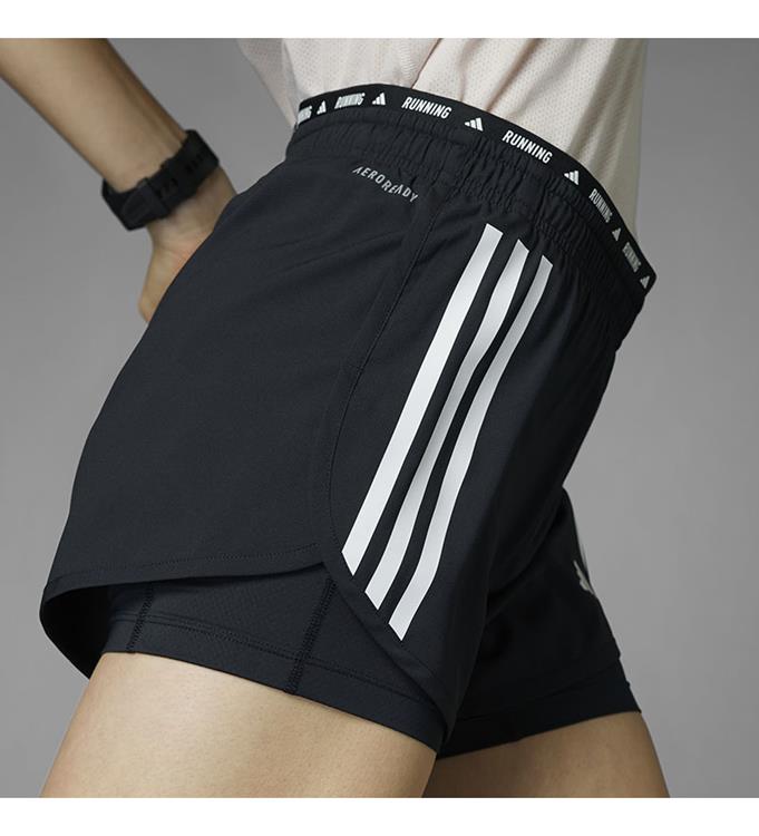 adidas Women Own The Run 3S 2-in-1 Hardloopshort