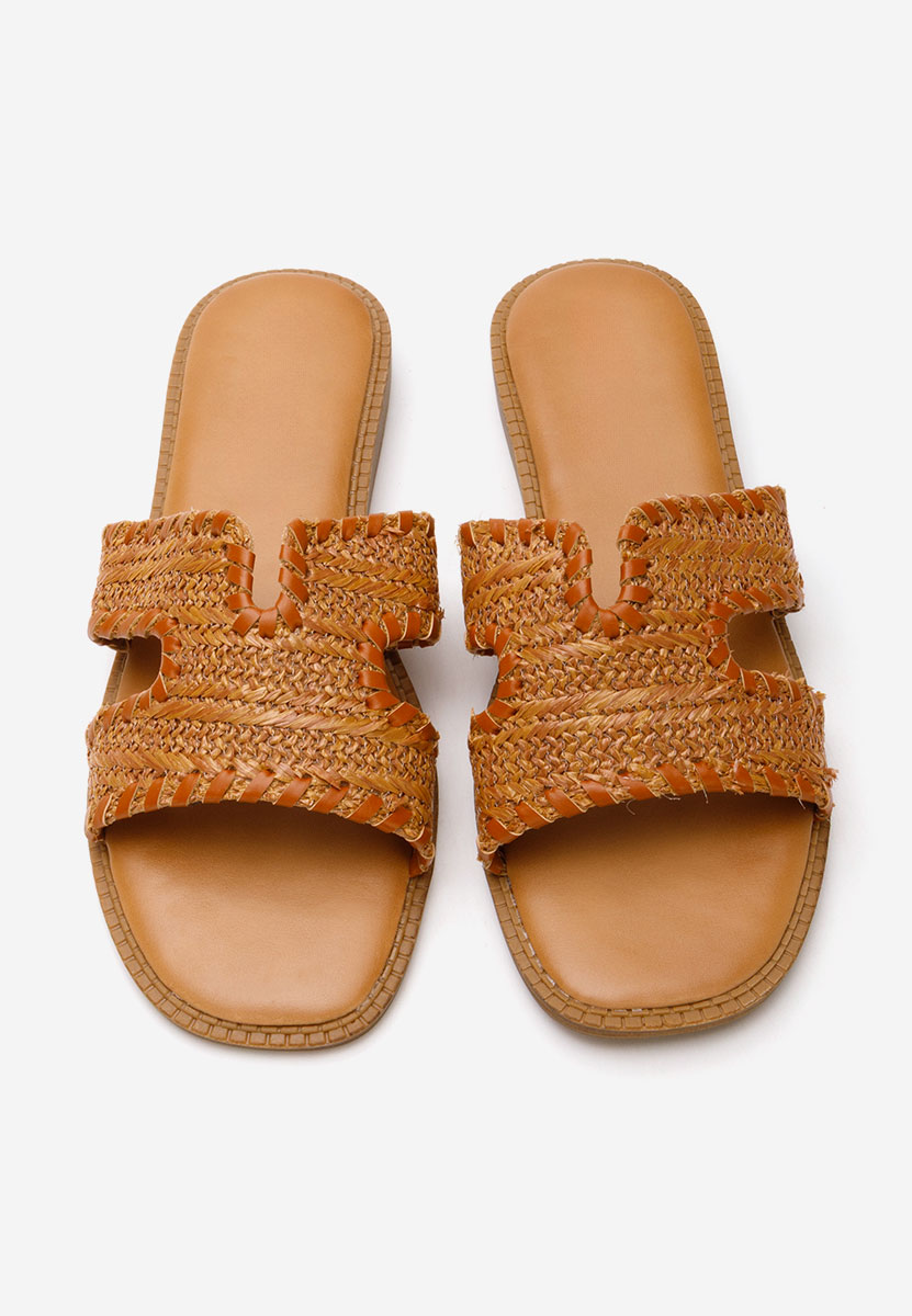Mules plates femme chameau Claudya
