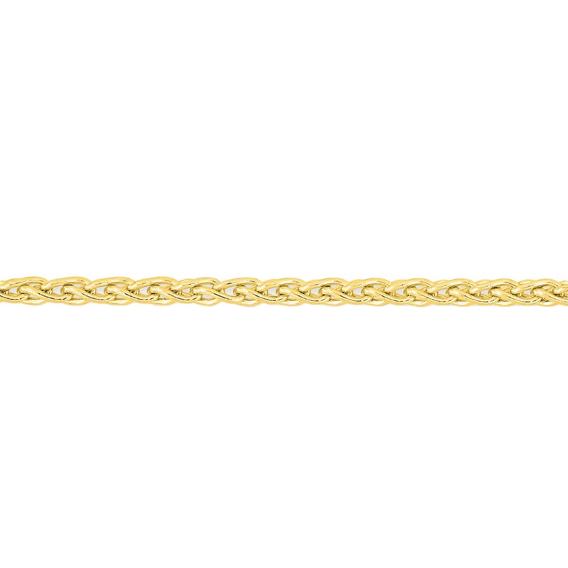 Bracelet mixte 18 cm - Maille Spiga - Or 18 Carats - Largeur 1.2 mm