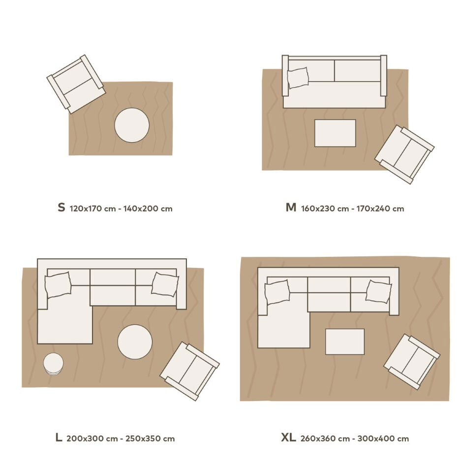 Teppich ALMONTE 155 x 230 cm creme/senfgelb