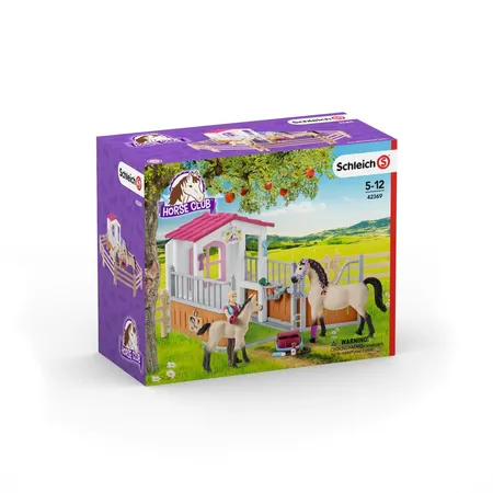 Schleich® 42369 Horse Club Pferdebox mit Arabern und Pferdepflegerin