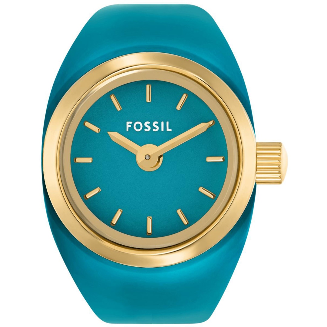 Fossil Uhrenring Goldig / Blau