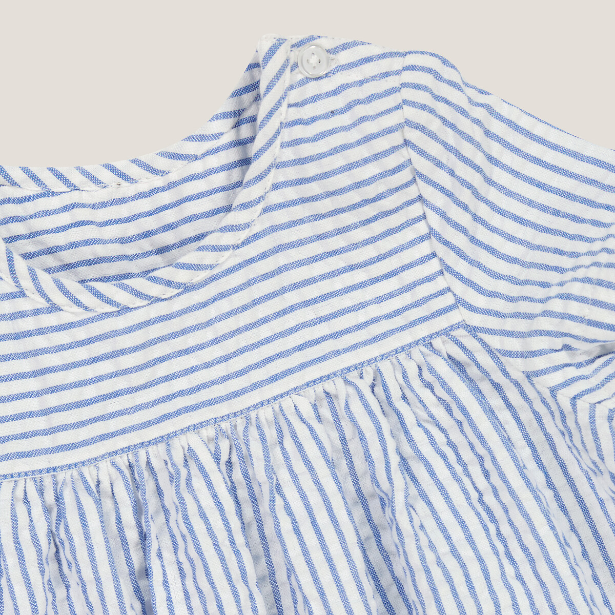 COLEÇÃO LA REDOUTE<br>Vestido listrado com mangas curtas