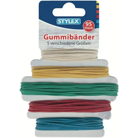 Stylex Gummibänder, 95 Stück, 5 Größen sortiert