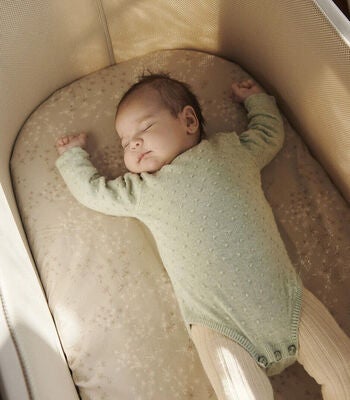 Stokke Snoozi Stretchlaken 2-Pack, Dandelion Beige/ Vanilla Cream